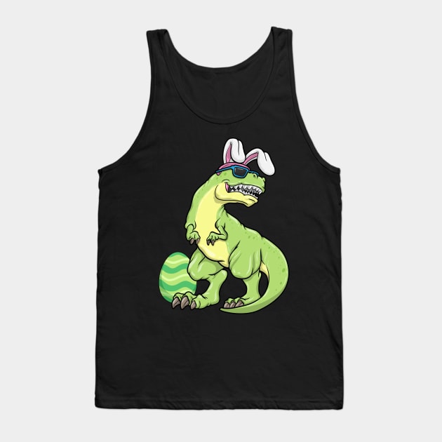 Cool dinosur as a easter bunny with a easter egg Tank Top by Markus Schnabel